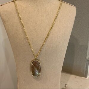 KENDRA SCOTT Danielle Necklace Mother Of Pearl Pendant Goldtone 30 - 32 inch
